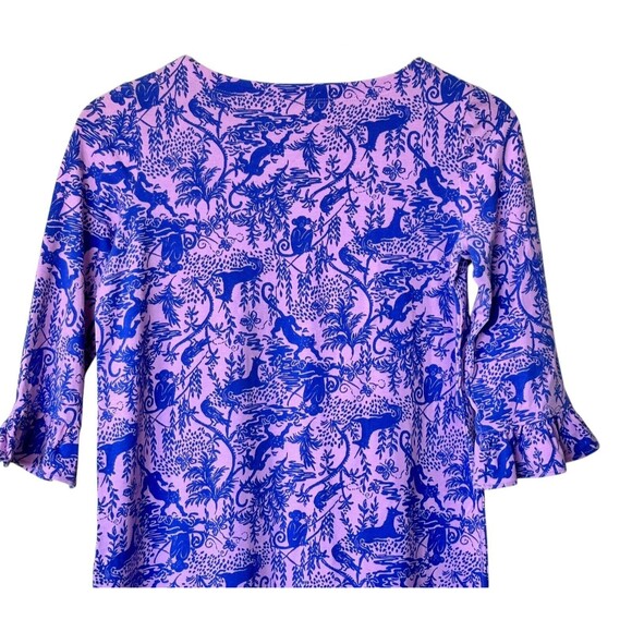 Lilly Pulitzer High Tide Dress Girls Unicorn Monkey Cat Butterfly XL 12/14 - Picture 9 of 9